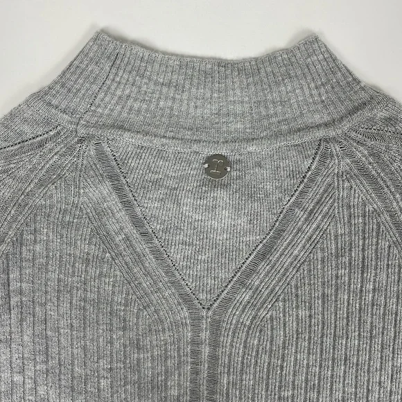 Repetto Gray Knit Mock Neck Long Sleeve Sweater. M. - Picture 6 of 13